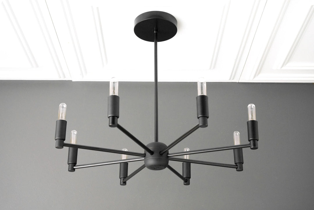 Lustre moderne Mobilux Line - Suspension à 8 bras style milieu du siècle