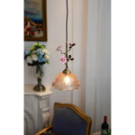 Cargar imagen en el visor de la Galería, Lámpara colgante de cristal rosa Lalique
