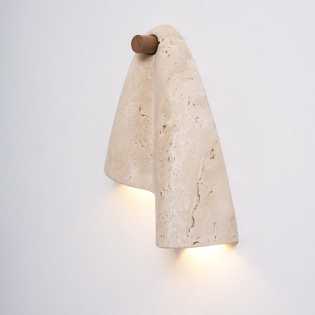Travertin-Wandlampe – Minimalistische Stein-Wandleuchte Dekorative Beleuchtung für Wohnzimmer