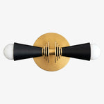 Cargar imagen en el visor de la Galería, Pyralis Cone Art Deco Wall Light - Multi-Directional Sconce for Vanity or Wall
