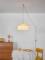 Bild in Gallery-Viewer laden, Beige Pleated Fabric Fringe Plug-In Pendant