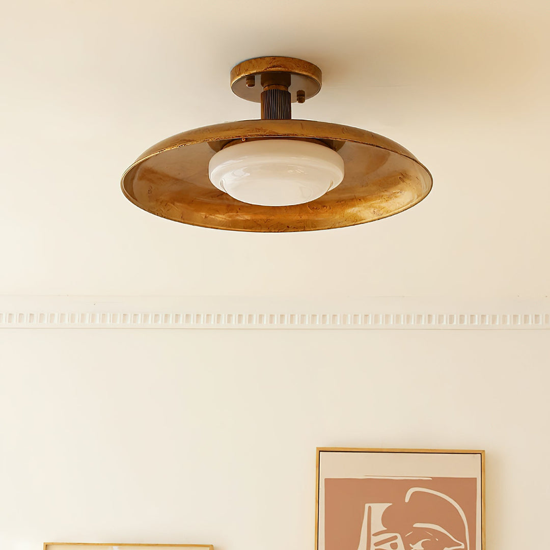 Plafonnier panneau plat style couvercle de casserole