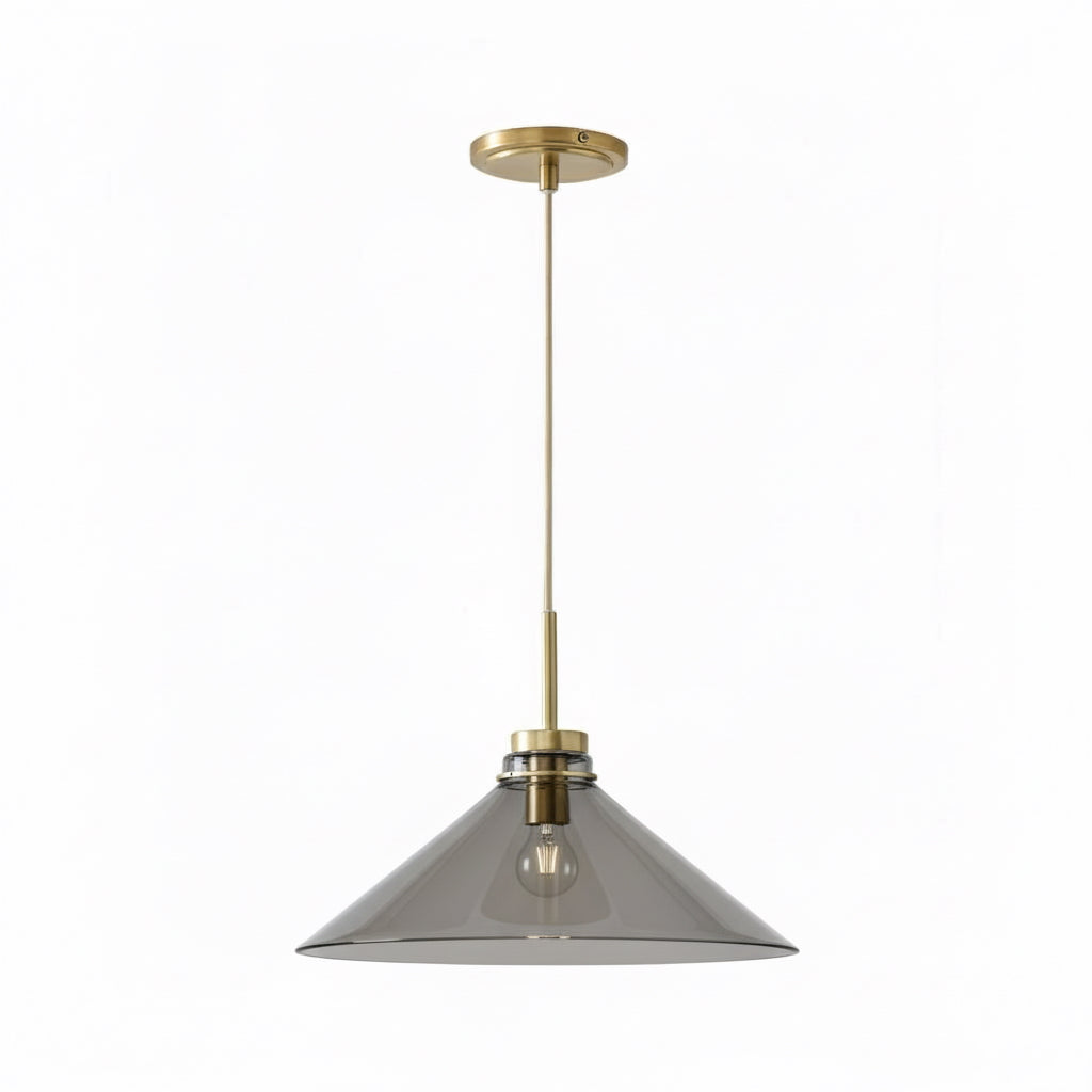 Aurenza Modern Farmhouse  Cone Pendant Light – Dimmable Kitchen and Entryway Lighting