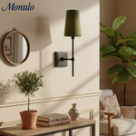 Load image into Gallery viewer, Rowan Elegant White-Linen Shade Wall Lamp – Retro Metal Wall Light for Bedroom &amp; Hallway