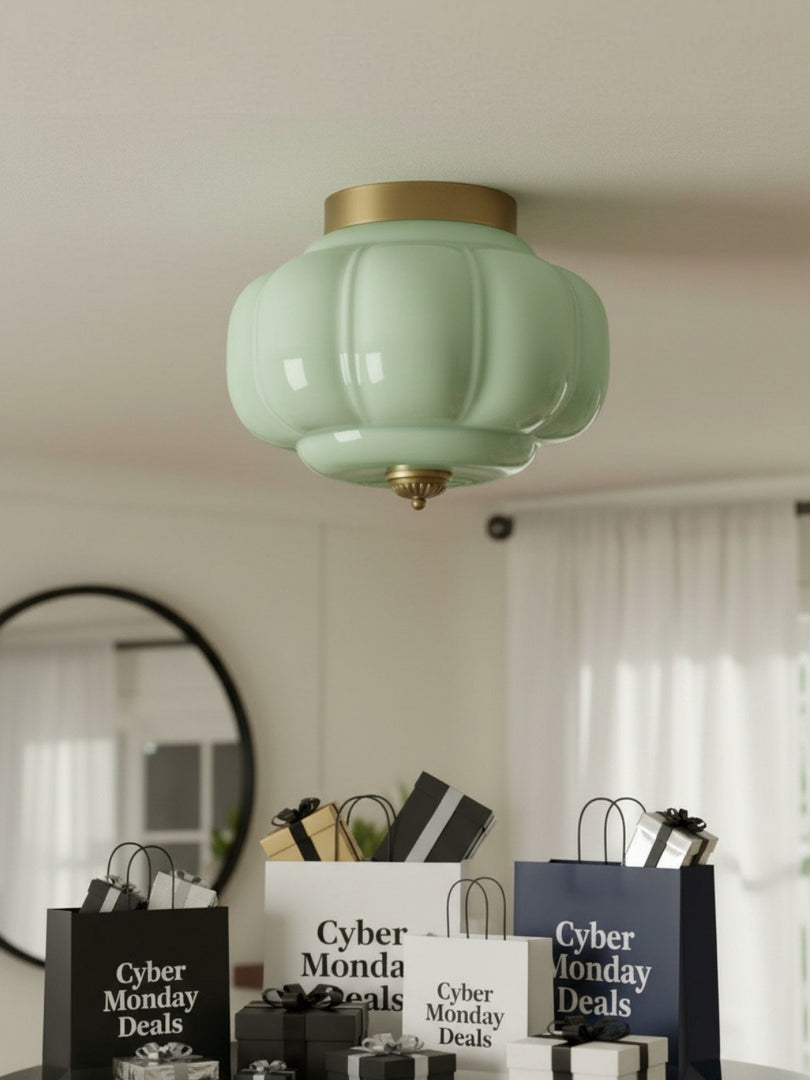 Retro Milk Semi Flush Mount Eloise Ceiling Light