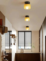 Load image into Gallery viewer, Nordic Morandi Cylinder Glass Ceiling Light – Colorful Fixture For Hallways
