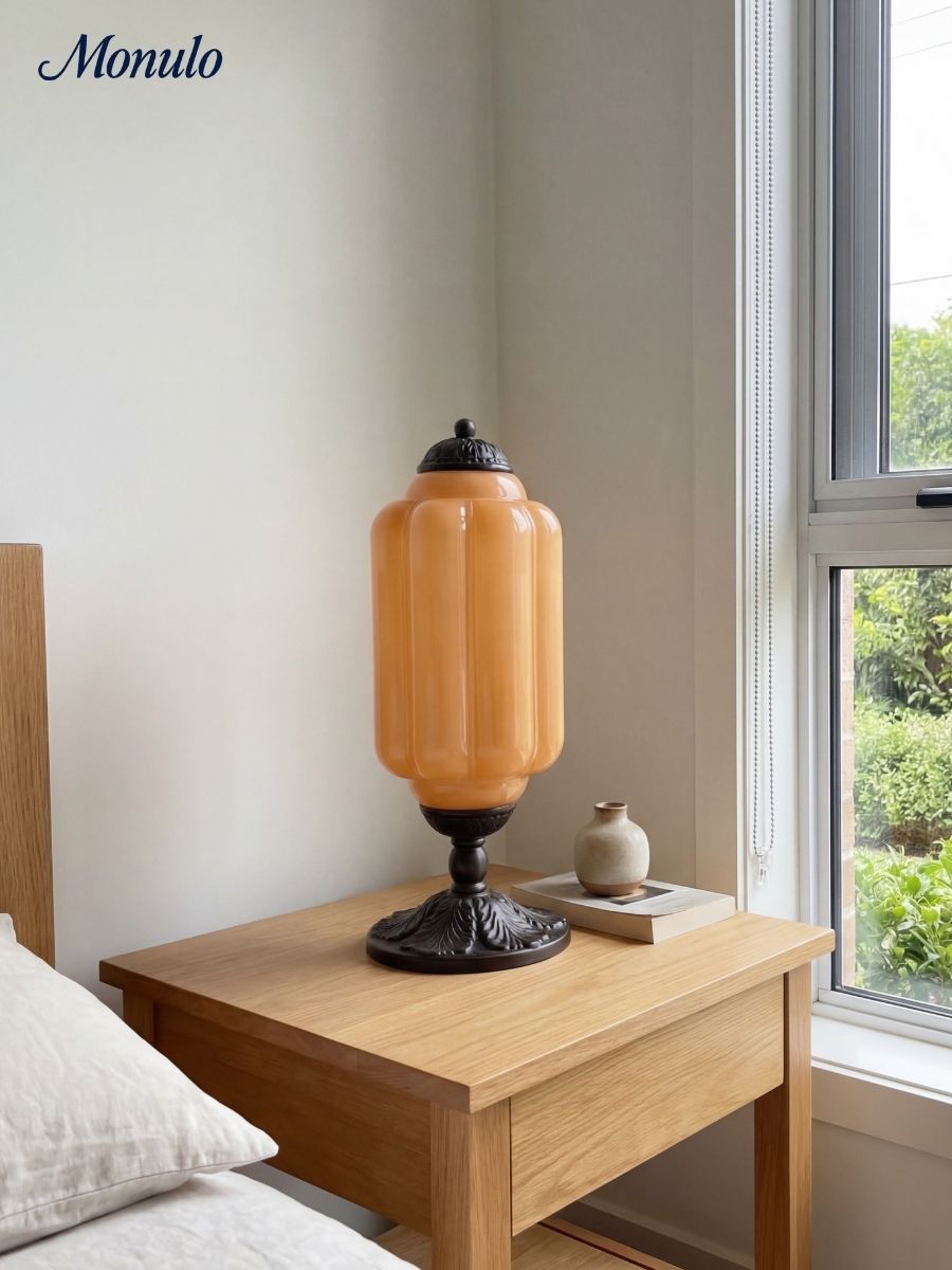 Vintage Glas Eloise Tischlampe