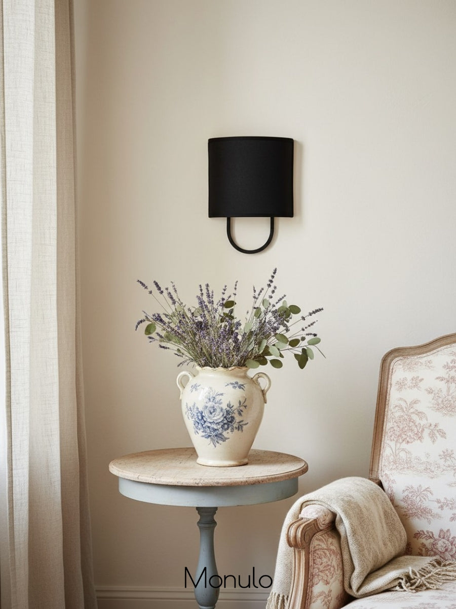 Nolvara Fabric Shade Wall Lamp - Modern Bedroom Wall Sconce for Cozy Lighting