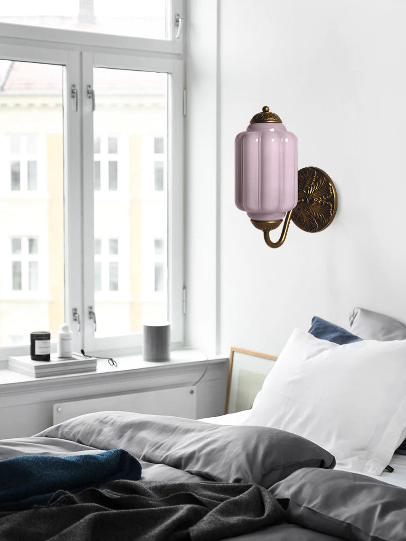 Vintage Milk Glass Sconce Bedside Hallway Eloise Wall Sconce