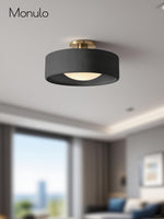 Cargar imagen en el visor de la Galería, Lámpara de techo empotrada de porcelana: luminaria moderna de perfil bajo 
