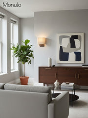 Nolvara Soft Fabric Luxe Metal Fabric Wall Sconce for Bedroom Reading Light