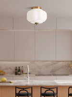 Load image into Gallery viewer, Retro Milk Semi Flush Mount Eloise Ceiling Light
