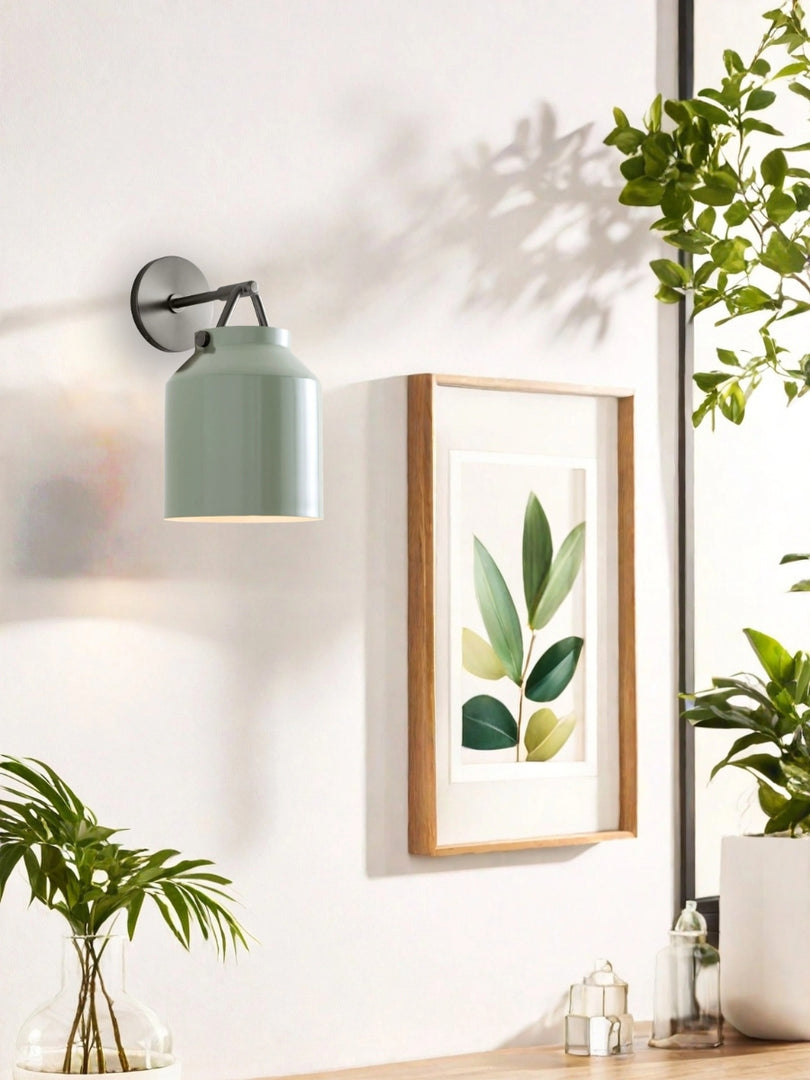 Stairway Wall Sconce – Minimalist Wall Lamp In Vintage Gold And Black Metal
