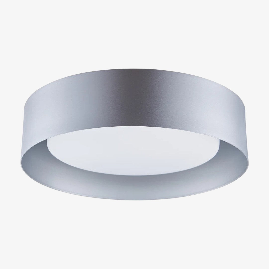 Plafonnier contemporain en métal Velcora – Luminaire élégant en forme de tambour pour chambre
