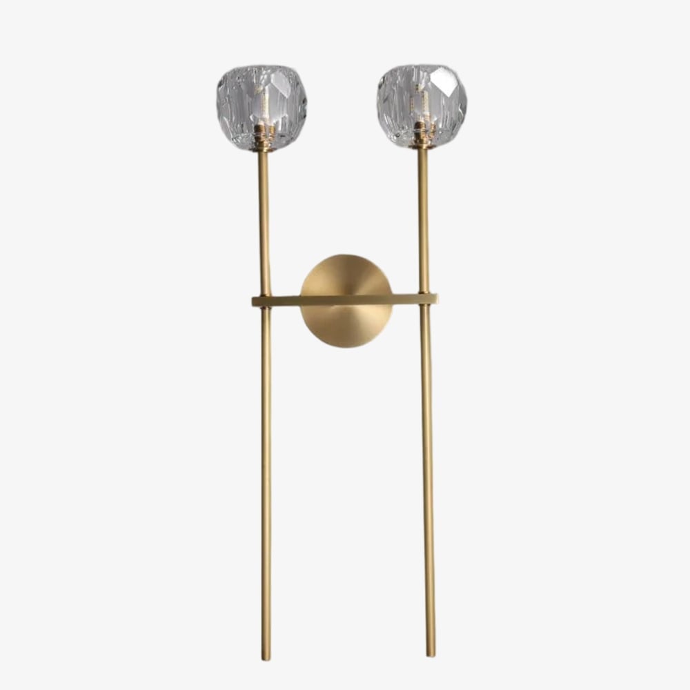 Luxury Crystal Wall Sconce - Brass Frame Modern Wall Light