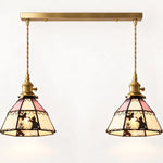 Charger l'image dans la visionneuse de galerie, Cat and Butterfly Stained Glass Pendant Light