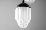 Charger l&#39;image dans la visionneuse de galerie, Tierlux Glass Pendant Light - Art Deco Globe Design
