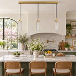 Charger l'image dans la visionneuse de galerie, Brass Rippled Frosted Glass Pendant Light