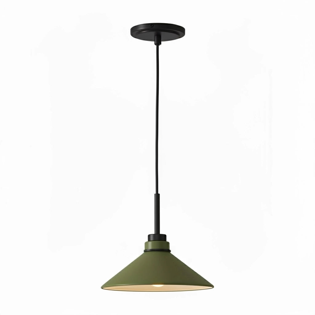 Aurenza Modern Farmhouse  Cone Pendant Light – Dimmable Kitchen and Entryway Lighting