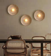 Retro Wabi Sabi Style Round Wall Light For Bedroom M44