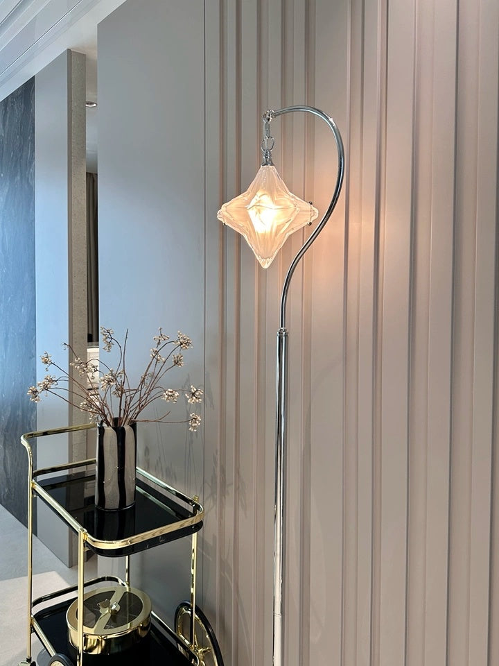 Lámpara de pie Art Déco Star: Lámpara de pie moderna para espacios de estar – Astris Orion 