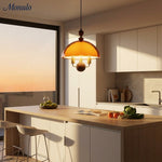 Charger l'image dans la visionneuse de galerie, Lanterne suspendue médiévale Sunset Afterglow avec abat-jour en acrylique français pour salle à manger et hall d'entrée