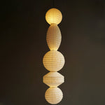 Bild in Gallery-Viewer laden, Stacked Ribbed Paper Swag Pendant Light
