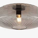 Cargar imagen en el visor de la Galería, Lámpara de techo empotrada de vidrio ondulado multicolor vintage Verdoma - Lámpara de techo decorativa retro para cocina o pasillo