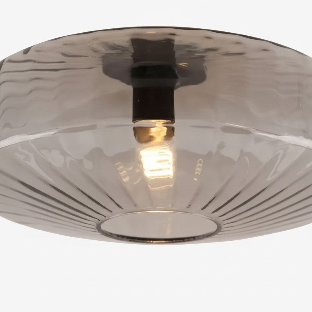 Lámpara de techo empotrada de vidrio ondulado multicolor vintage Verdoma - Lámpara de techo decorativa retro para cocina o pasillo