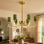 Charger l'image dans la visionneuse de galerie, Green Jade Candle-Arm Chandelier