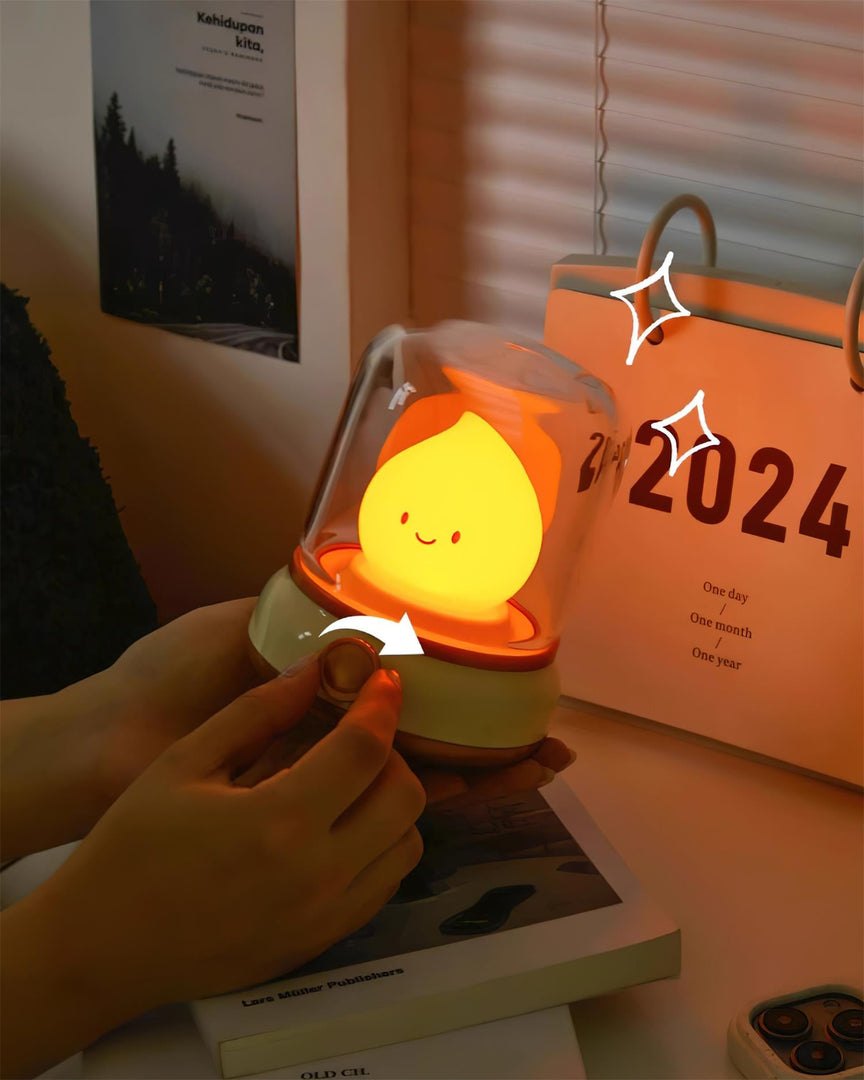 Luz nocturna pequeña LED con forma de llama