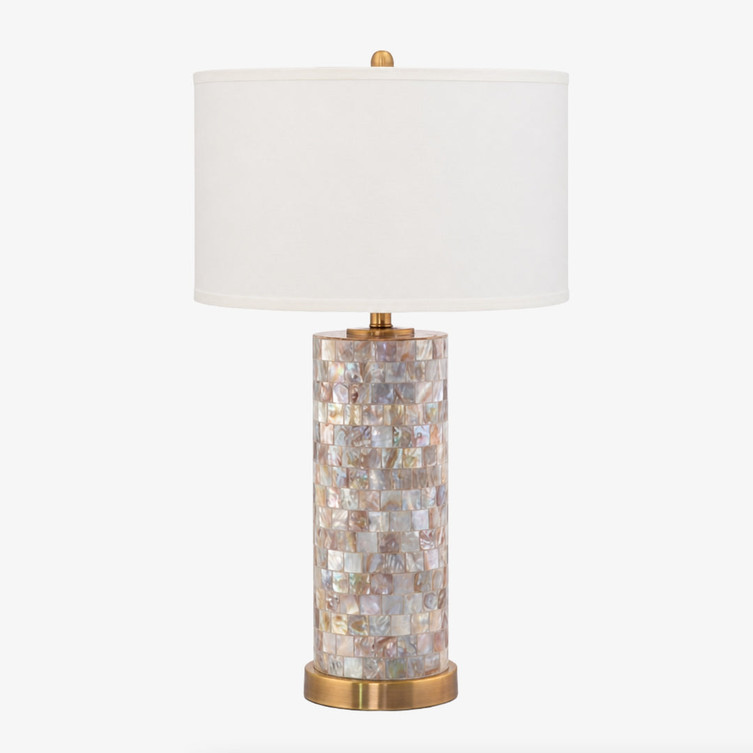 Lámpara de mesa con pantalla suave y estilo rústico costero para decoración de sala
