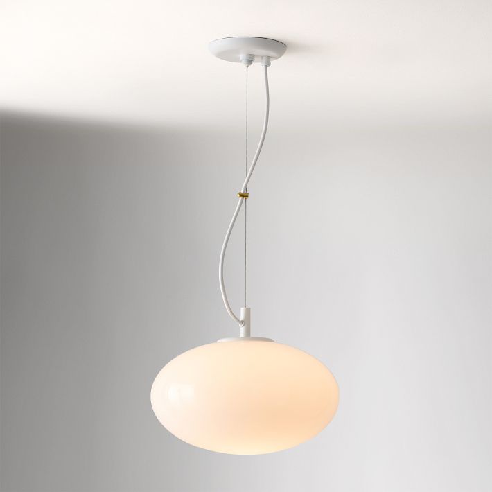 Lámpara colgante minimalista de cristal Lumivelle: diseño regulable en altura