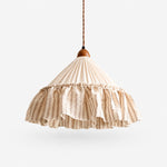 Load image into Gallery viewer, French Country Ruffled Fabric Pendant Light
