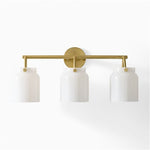 Charger l&#39;image dans la visionneuse de galerie, Applique murale moderne Hanton à 3 lumières – Luminaire en verre laiteux pour salle de bain, couloir et salon 
