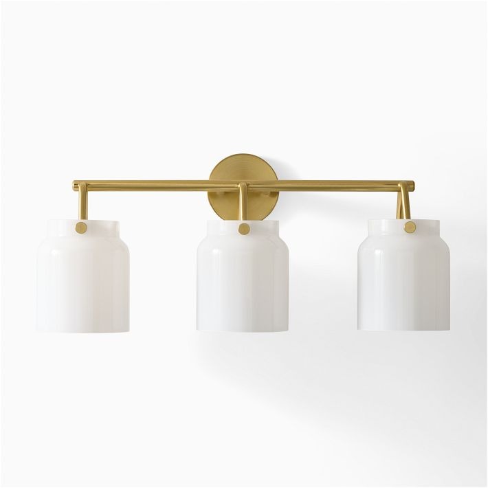 Aplique de pared moderno Hanton de 3 luces - Accesorio de baño de metal