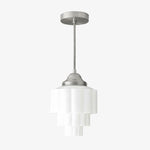 Charger l&#39;image dans la visionneuse de galerie, Geotower Glass Art Deco Pendant Light – Modern Industrial Ceiling Fixture for Living Room &amp; Bedroom
