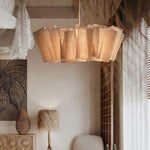 Load image into Gallery viewer, Nordic Linen Pleated  Fabric Pendant Light Lampshade
