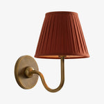 Load image into Gallery viewer, Luvora Fabric Shade Wall Sconce with Drum Shade - Classic Pleated Sconce Light
