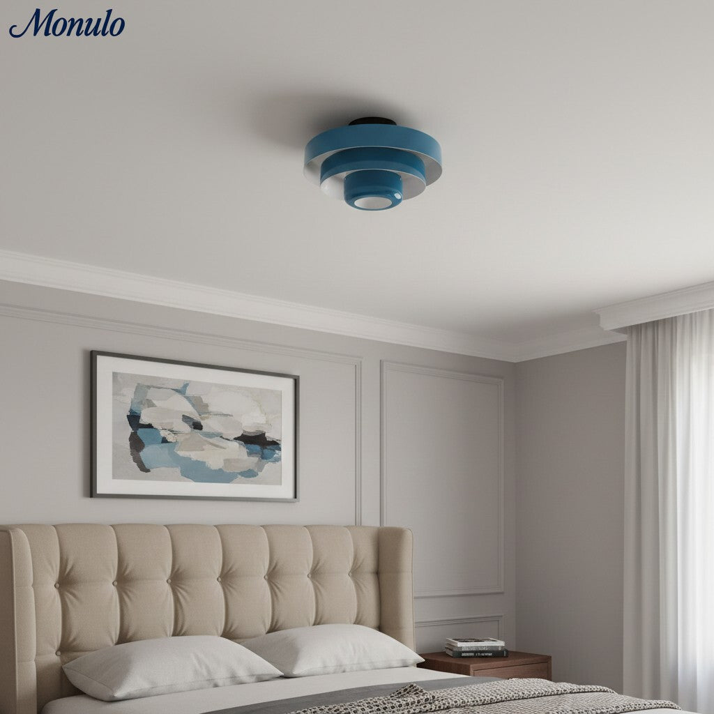 Lampe Plafonnier Sculpturale à Trois Niveaux Malero de Style Bauhaus pour Salon et Chambre