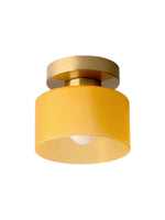 Load image into Gallery viewer, Nordic Morandi Cylinder Glass Ceiling Light – Colorful Fixture For Hallways
