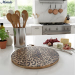 Load image into Gallery viewer, Leopard Solid Sapele Wood Board - Functional Dining Accessory for Kitchen