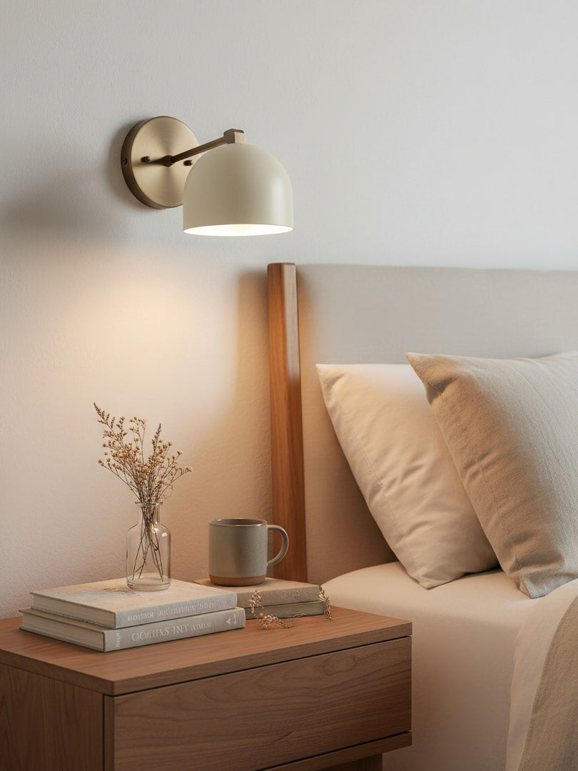 Metio Dome Industrial Modern Wall Sconce – Soft Ambient Light for Hallways