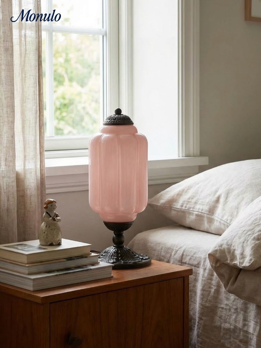 Vintage Glas Eloise Tischlampe