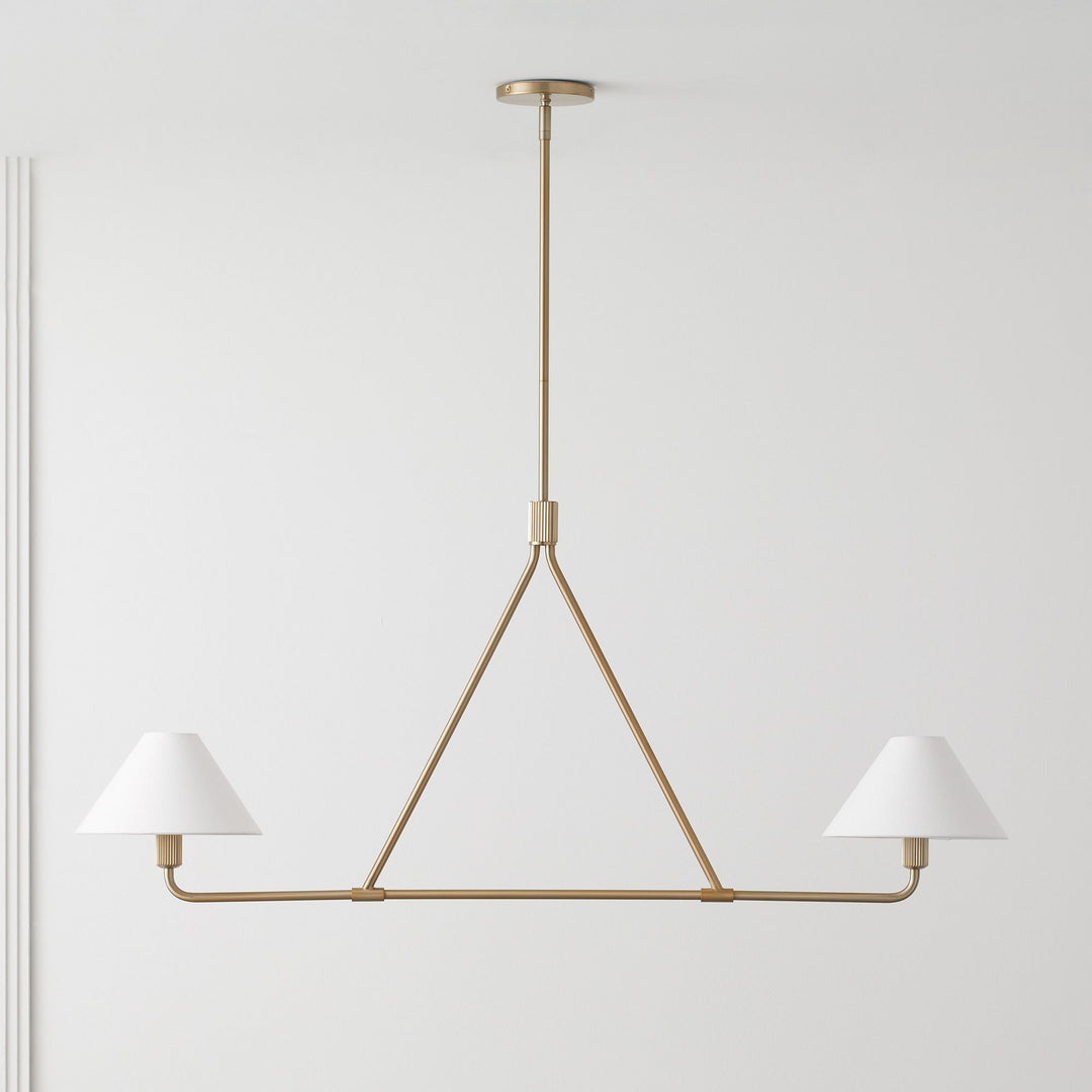 Diora Linen Shade Chandelier - 2 or 4 Light Dining and Island Light