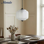 Load image into Gallery viewer, Eloise Vintage Inspired Scalloped Milk Glass Pendant - Modern Accent Light for Kitchen and Bedroom