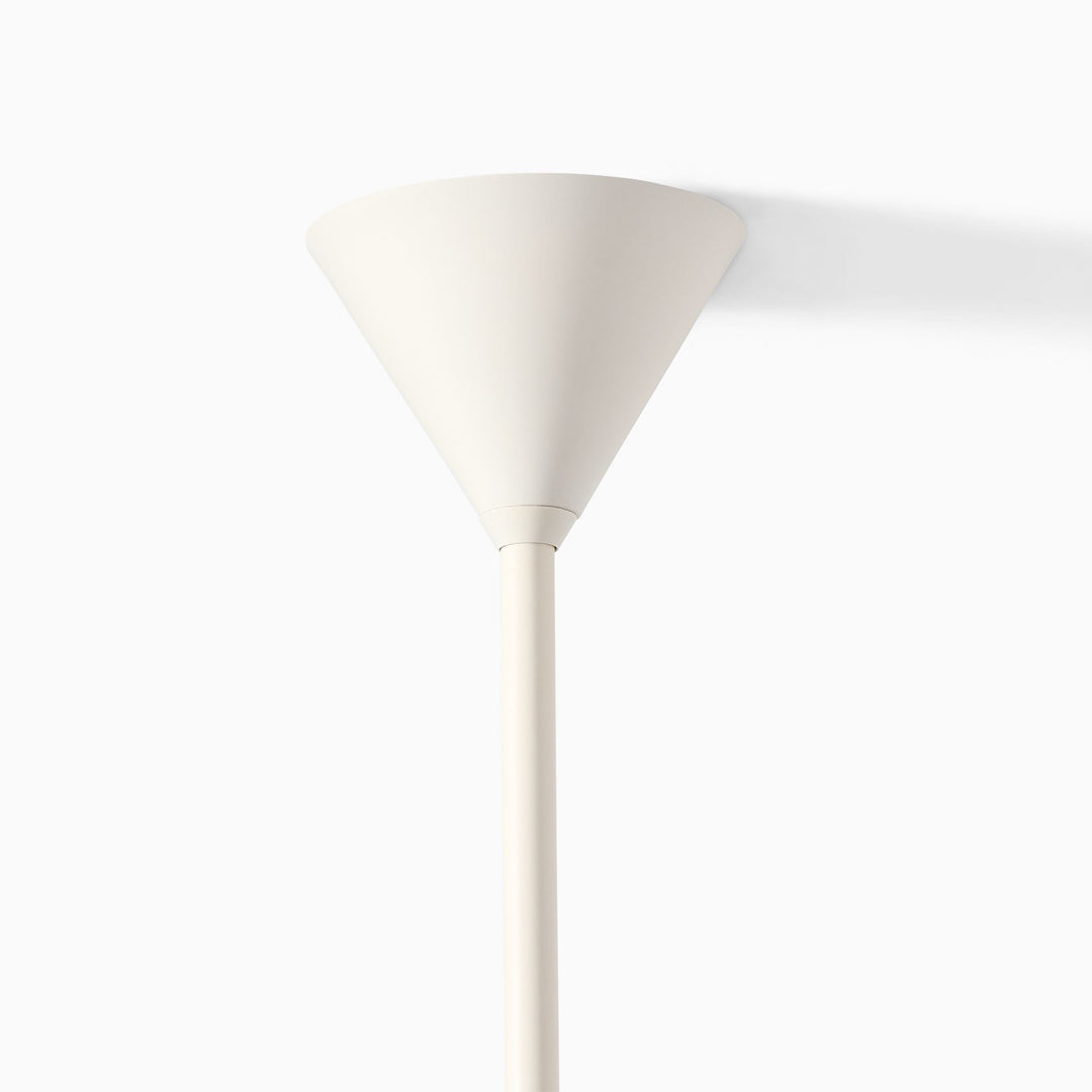 Lámpara de araña de metal con pantalla cónica Brivana: lámpara de comedor minimalista lineal