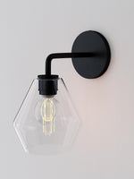 Load image into Gallery viewer, Merin Glass Wall Sconce - Modern Metal Frame for Ambient Lighting
