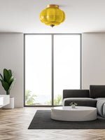 Load image into Gallery viewer, Retro Milk Semi Flush Mount Eloise Ceiling Light
