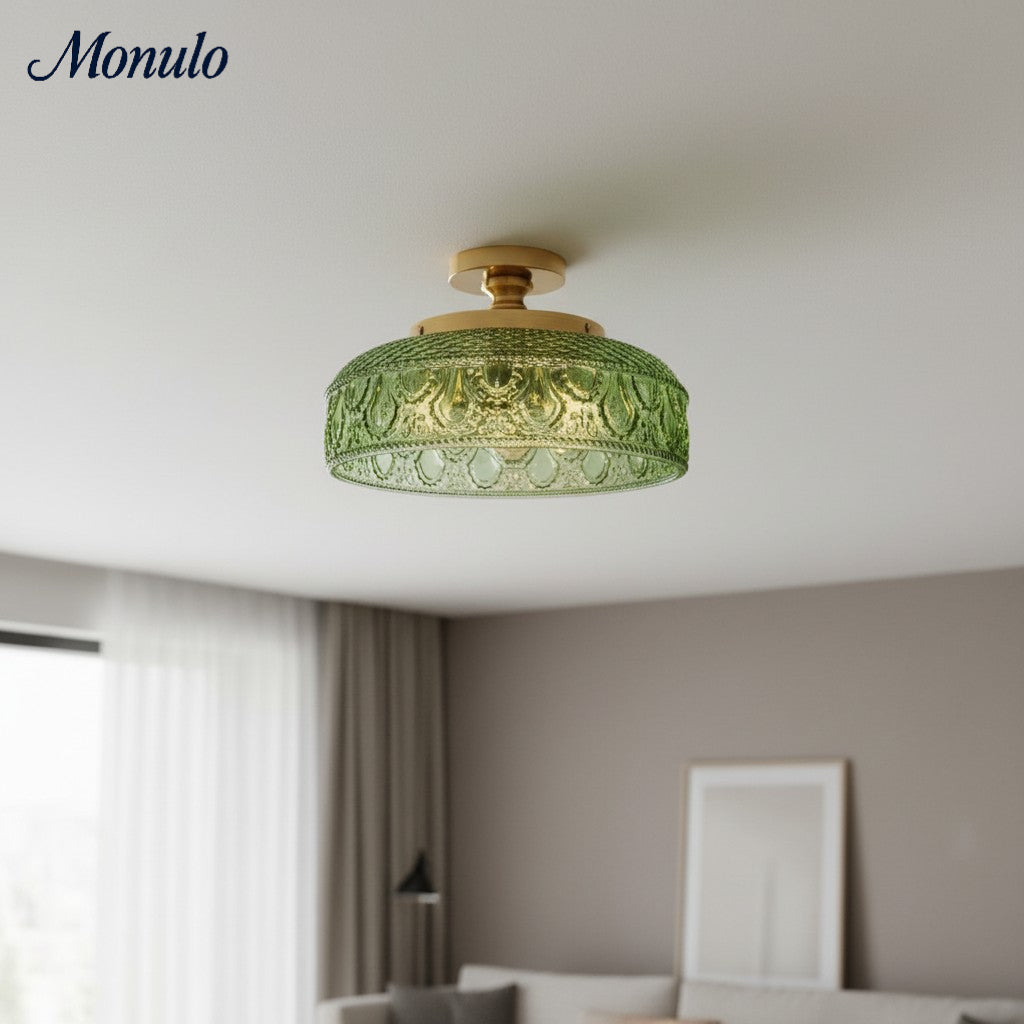 Verdoma Modern Glass Pendant - Minimalist Arc Pendant Light for Kitchen Islands and Dining Areas